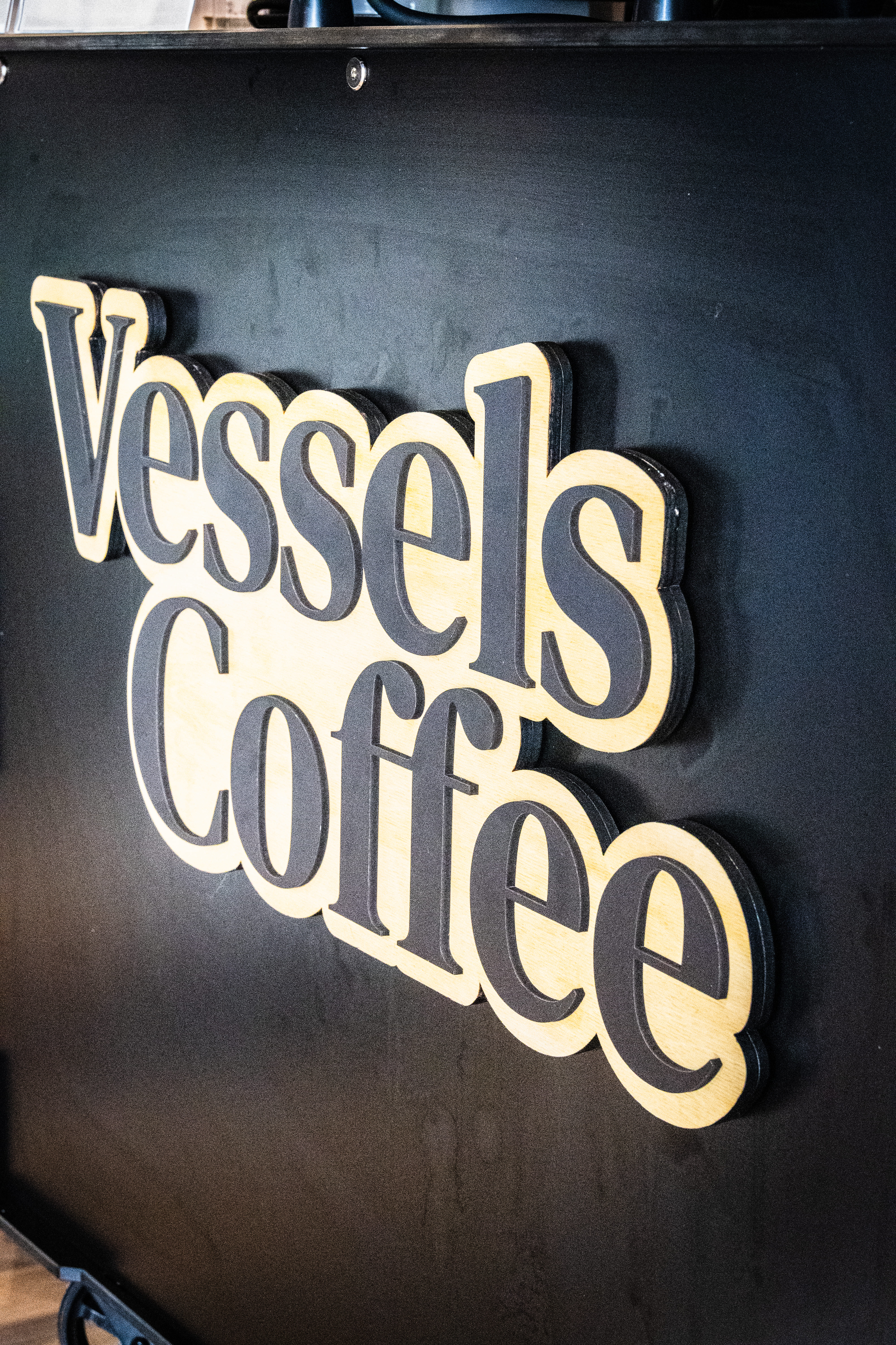 Vessels Coffee Sign