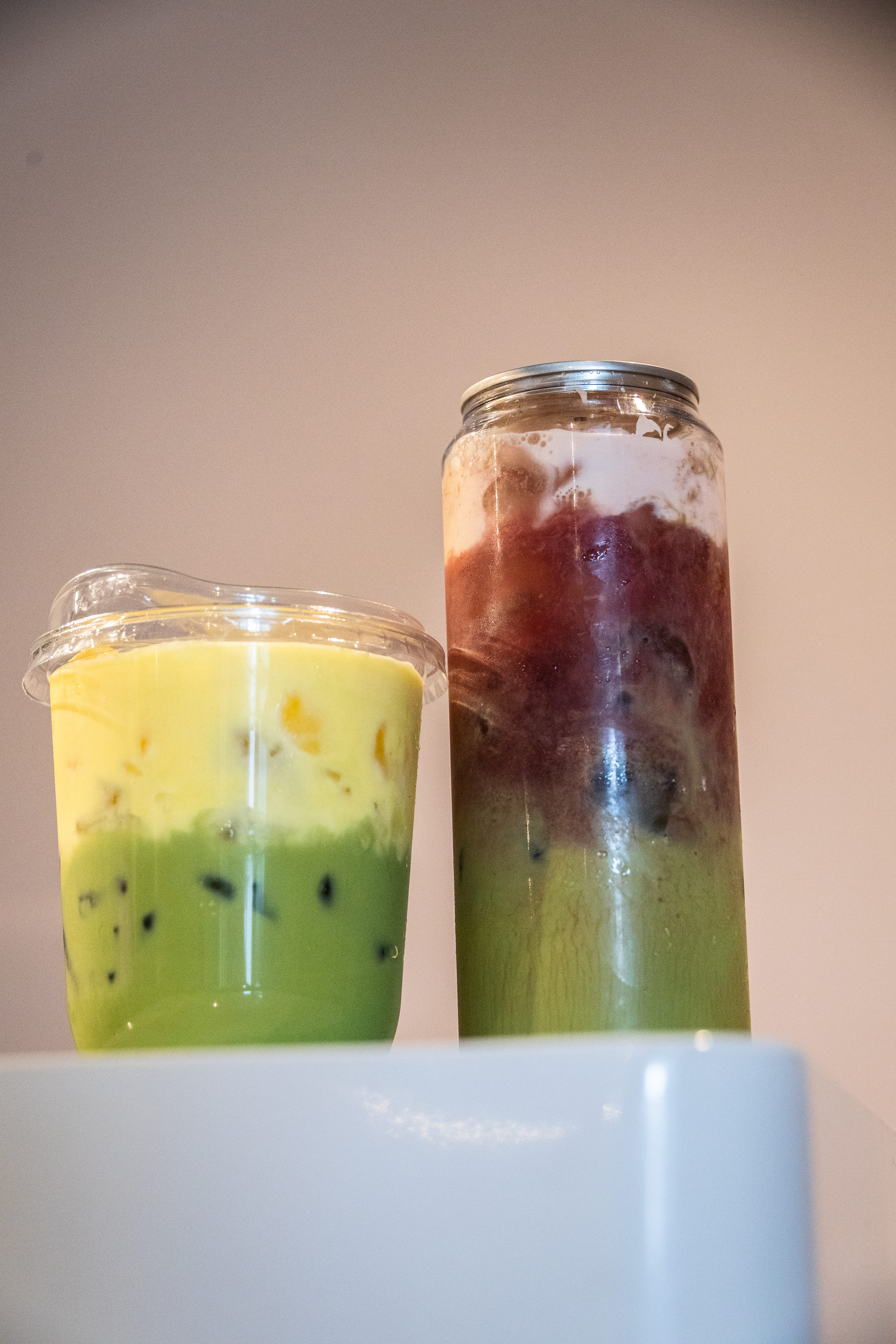 Banana Cream Matcha Latte & Matcha Sunrise
